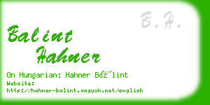 balint hahner business card